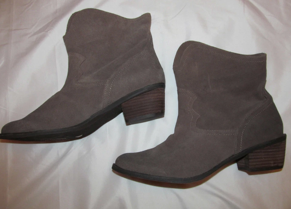 NAUGHTY MONKEY HAVOC country western soft suede taupe leather ankle boots 11 ** - Image 1 of 1