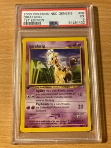 PSA 5 Gifarig 1st Edition Neo Genesis 2000 (Moderately Scratched Slab) Pokemon - Bild 1 von 2