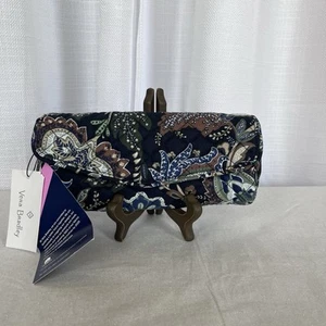 Vera Bradley Java Navy Camo On a Roll Case NWT Holds Makeup, Brushes, Pencils.. - Picture 1 of 8