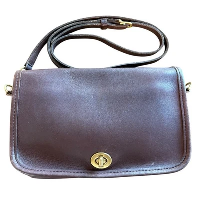 Vtg Coach Penny Pocket Purse Crossbody Shoulder Bag 9755 Brown/Mahogany - Image 1 of 4