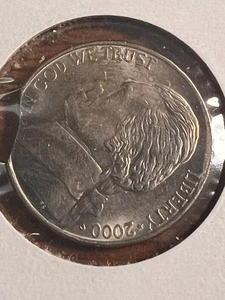 2000 ERROR JEFFERSON NICKEL CLIPPED - Picture 1 of 3