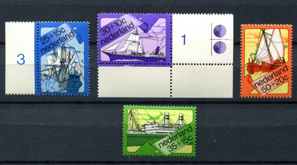 Netherlands 1973 • Sс# B493-496 • ships • cs MNH OG (SU-8754) - Image 1 of 1
