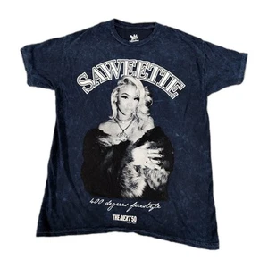 Saweetie Shirt Size XS Blue Acid Wash Legends Apparel 50th Anniversary Rap New - Picture 1 of 6