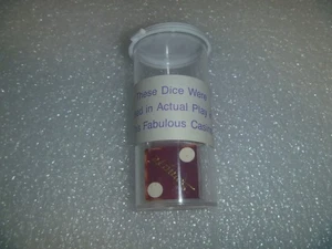 Vintage gebrauchtes Las Vegas Casino Würfel Set mit Etui von Sante Fe - Bild 1 von 9