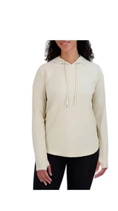 Sudadera con capucha ligera para mujer SAGE, manga larga, tostada - talla pequeña nueva con etiquetas - Imagen 1 de 5