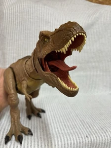 Jurassic World Tyrannosaurus Rex Toy Thrash ‘n Throw FMY70 Sound T-Rex Mattel - Picture 1 of 9