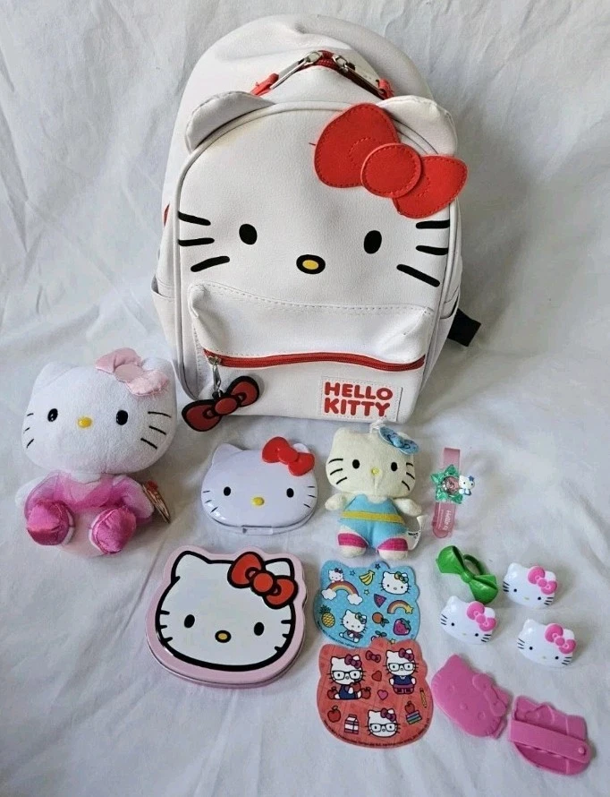 Mini Mochila Cartera Hello Kitty 12"T Blanca con Cordón Compacto TY Hello Kitty + Foto 1 de 4