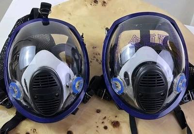 Strong Vapor Full Face Respirator / Gas Mask / Spray Paint  Set Of 2 No Filter Foto 1 de 4