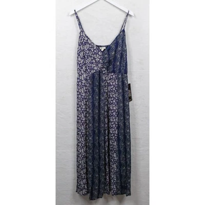 Vestido LORALLETTE Floral Patchwork Sin Mangas Espalda Ajustada Midi Azul Blanco Talla 3X Nuevo con Etiquetas Foto 1 de 4