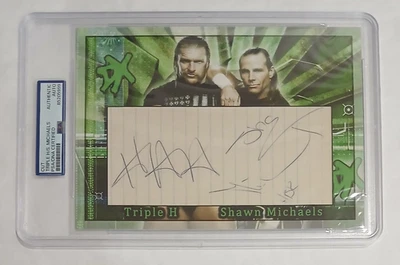 Triple H Shawn Michaels PSA/DNA Dual Signature Auto Autograph Card WWF WWE DX - Image 1 of 3