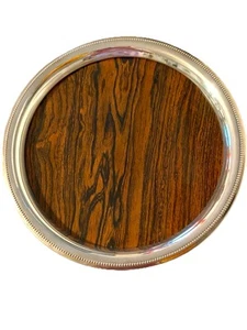 VTG The Sheffield Silver Company Silver Plated And Formica serving tray 9.5" USA - Picture 1 of 6