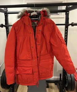LL Bean Men's Baxter State Down Parka Red/Orange Medium M Mint $350 Retail - Picture 1 of 13