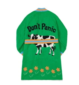 Wiggle Wiggle Don't Panic G Lounge Long Bathrobe Night Fluffy Soft Dressing Gown - Picture 1 of 13
