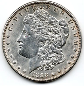 1888 P Morgan Silver Dollar BU Uncirculated MS - Picture 1 of 2