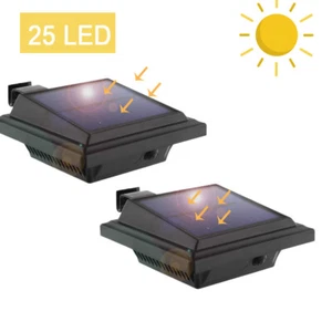 2 Pack Solar Gutter Lights Outdoor, Upgrade 40LEDs Solar Fence Lights IP65 Lamp - Picture 1 of 10