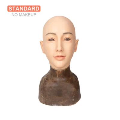 Body completo de silicona con forma de pecho máscara para la cabeza disfraz facial completo travesti Foto 1 de 4