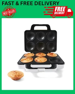 Electric Pie Maker 6 Pies Machine Non Stick Tarts Quiches Meat Apple Cooker - Picture 1 of 5