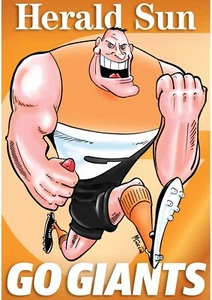 GWS GIANTS team Poster, BIG 420x300, FREE POST,AFL football,cats, pies crows b - Picture 1 of 1