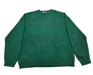 Vintage Chaps Ralph Lauren Men's Knit Cotton Green Sweater Size Large - Picture 1 of 5