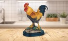 7.5"H Orange Rooster Statue Wild Animal ation Figurine Home Decor Unique Gift