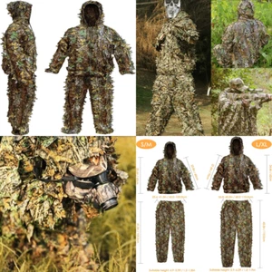 Camouflage Turkey Deer Hunting Ghillie Suit Pants Apparel Outdoor Game Camo 3D - Picture 1 of 8