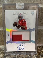 2021 Panini Flawless Collegiate - Rookie Patch Autographs Vertical #41 Justin...