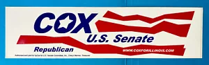 Adesivo paraurti John Cox Illinois 2002 Senato, perso a Gavin Newsom in CA nel 2018 - Foto 1 di 2