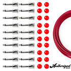 George L's .155 Solderless Pedalboard Effects Cable Red Kit |20/20/20