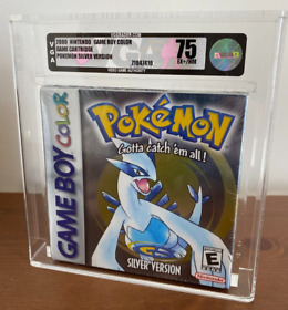 VGA 75 Silver Version Pokemon Sealed 2000 Nintendo Gameboy Color Graded WATA