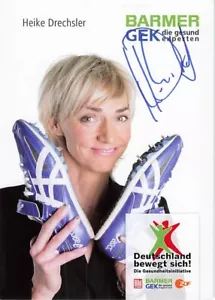 Heike Drechsler UH Athletics Olympics Original Autograph Card 6678 F - Picture 1 of 1
