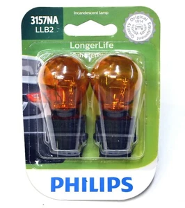 Philips LongerLife 3157NA 27/7W Two Bulbs Front Turn Signal Parking Replace OE - Picture 1 of 7