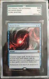 MANA DRAIN 2017 Iconic Masters Mythic 65 MTG SGC 98 GEM 10 Graded - Picture 1 of 3