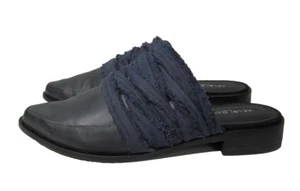 Kelsi Dagger Gray / Blue Leather Mules Women's Size 6.5 - Picture 1 of 10