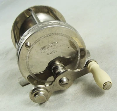 Antiguo Winchester Vintage Nº Carrete de fundición 4231 - diseño redondo - 60 yardas Foto 1 de 4