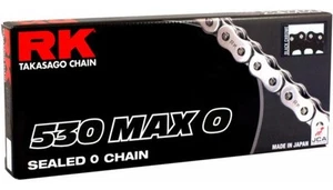 RK Chain 530 MAX O Series O-Ring Seal Chain 120 Links Black/Chrome - Picture 1 of 1