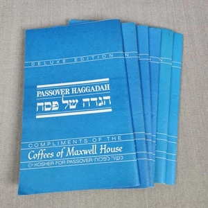 Lot of Six Passover Haggadahs Maxwell House Coffee Deluxe Edition 1986 1988 1989 - Picture 1 of 10