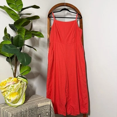 Mono Old Navy XL Mezcla de Lino Cuello Cuadrado Pierna Ancha en Tamarindo Foto 1 de 4