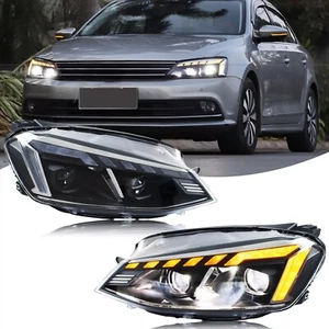 LED Headlights for Golf 7 VII MK7 2015-2017 Halogen Model Front Lamps Assembly - Picture 1 of 6