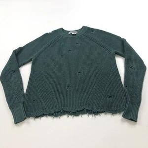 Cotton By Autumn Cashmere M Distressed Rundhals Pullover Pulli Grün NEUWERTIG HRJ - Bild 1 von 7