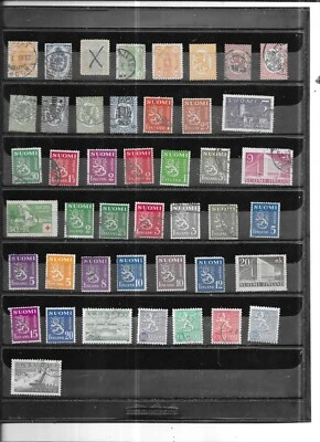 FINLAND 1882-1963. SELECTION OF 44. FINE USED. AS PER SCAN. - Image 1 of 3