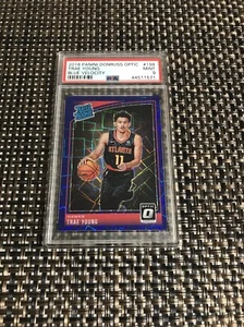 2018-19 Donruss Optic Trae Young Rated Rookie Blue Velocity PSA 9 MINT #198 - Bild 1 von 3