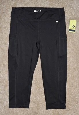 New Girls Xersion Pants XL 16 Black Quick Dri Capris - Image 1 of 2