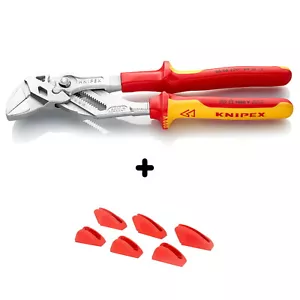 Knipex 250mm 1000V Adjustable Gland Wrench Pliers 8606250 Jaw Covers Option - Picture 1 of 5