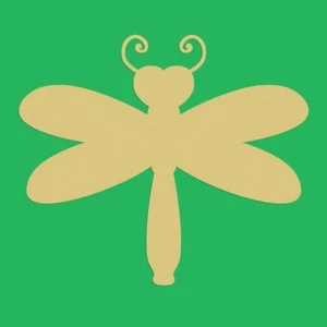 Wood Dragonfly Shape, Unfinished Shape, MDF Wood Cutout, Wooden Paintable Craft - Picture 1 of 1