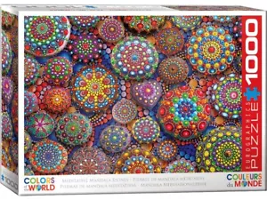 Eurographics 1000 Piece Jigsaw Puzzle - Colours Of The World Mandala Stones - Picture 1 of 1