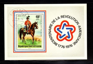 CENTRAL AFRICAN REPUBLIC #C144 1976 AMERICAN BICENT. MINT VF NH O.G S/S CTO - Picture 1 of 2