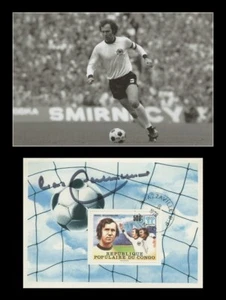 Franz Beckenbauer (1945-2024) - Jugador de fútbol - Hoja de sello firmada + Foto - Imagen 1 de 3
