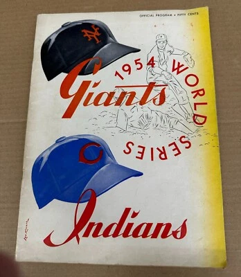 1954 World Series Official Program Giants vs Indians Ex to Ex/Mint - Image 1 of 2