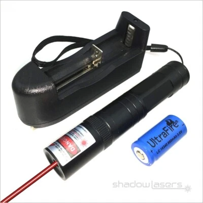 RS1 Mini 650nm Festfokus Rot Laserpointer Laser Pen Strahl & Akku & Ladegerät - Bild 1 von 4