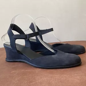 Arche | Suede Leather Ankle Strap Wedge Heel - Picture 1 of 7